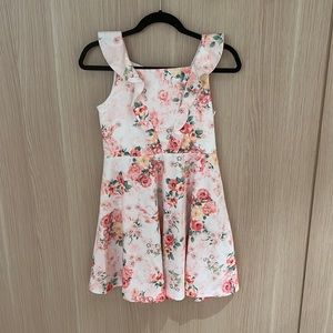 Girls floral dress size 14 (fits small more like size 10-12)